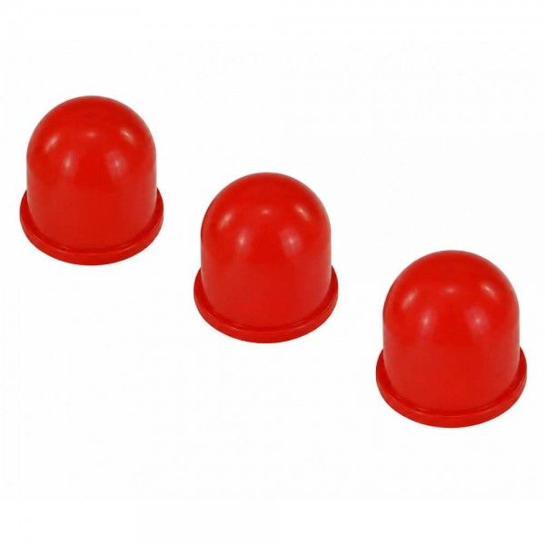 14mm Globe Assembly Bulb Covers - Red 3 Pack
