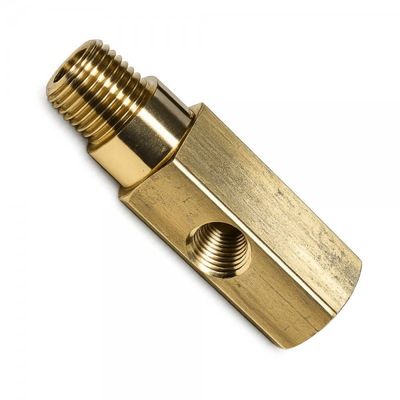 Brass Oil Pressure Gauge T Piece Adaptor - 1/8” Male BSP Thread x 1/8 Brass Oil Pressure Gauge T Piece Adaptor - 1/8” Male BSP Thread x 1/8" Female NPT Thread