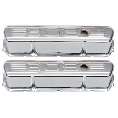 Valve Covers Chrome Holden V8 253-308 Red Blue + Black Motor 308 Logo Baffled-pair Valve Covers Chrome Holden V8 253-308 Red Blue + Black Motor 308 Logo Baffled-pair