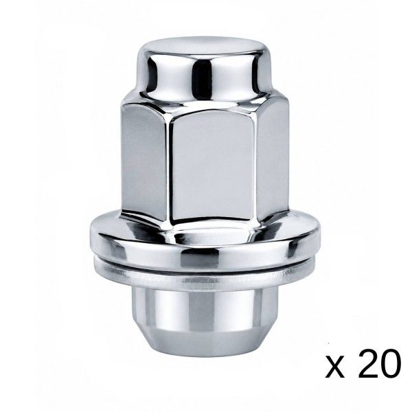 Chrome Mag Wheel Nuts - 20 Pack - 14mm x 1.5 Thread Chrome Mag Wheel Nuts - 20 Pack - 14mm x 1.5 Thread