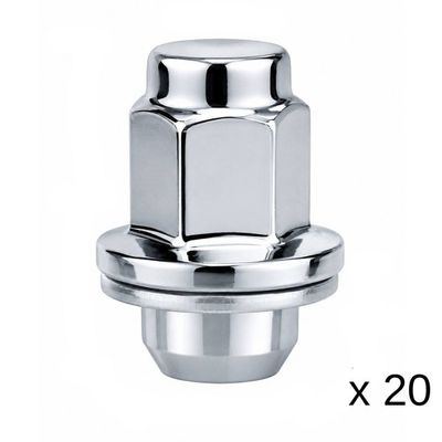 Chrome Mag Wheel Nuts - 20 Pack - 14mm x 1.5 Thread