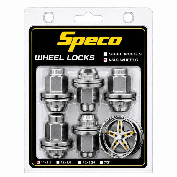Chrome Mag Wheel Nuts - Set of 5 with Washers - 14mm x 1.5 Thread Chrome Mag Wheel Nuts - Set of 5 with Washers - 14mm x 1.5 Thread
