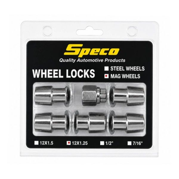 Chrome Mag Wheel Lock Nuts - Set of 5 with Washers & Key - 12mm x 1.25 Thread Chrome Mag Wheel Lock Nuts - Set of 5 with Washers & Key - 12mm x 1.25 Thread