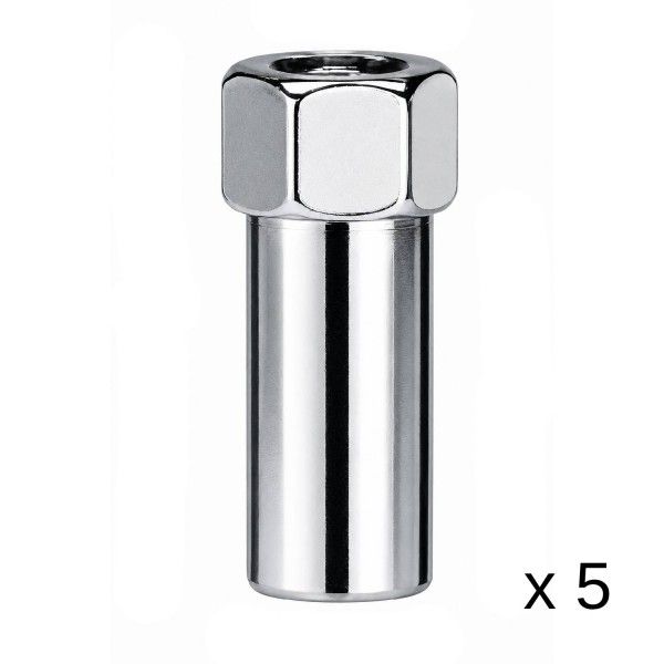 Chrome Mag Open End Long Shank Wheel Nuts - Set of 5 - 1/2 Chrome Mag Open End Long Shank Wheel Nuts - Set of 5 - 1/2" Thread