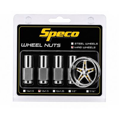 Chrome Mag Wheel Nuts - Set of 4 with Washers - 12mm x 1.5 Thread Chrome Mag Wheel Nuts - Set of 4 with Washers - 12mm x 1.5 Thread