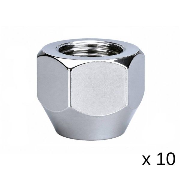 Chrome OEM Style Wheel Nuts - 10 Pack - 7/16" Thread