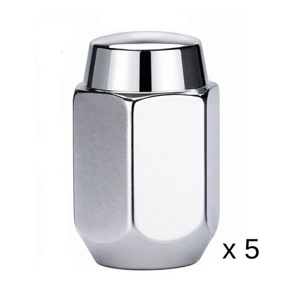 Chrome 30mm Steel Wheel Nuts - Set of 5 - 14mm x 1.5 Thread Chrome 30mm Steel Wheel Nuts - Set of 5 - 14mm x 1.5 Thread
