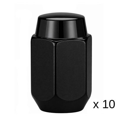 Black 30mm Steel Wheel Nuts - 10 Pack - 14mm x 1.5 Thread Black 30mm Steel Wheel Nuts - 10 Pack - 14mm x 1.5 Thread