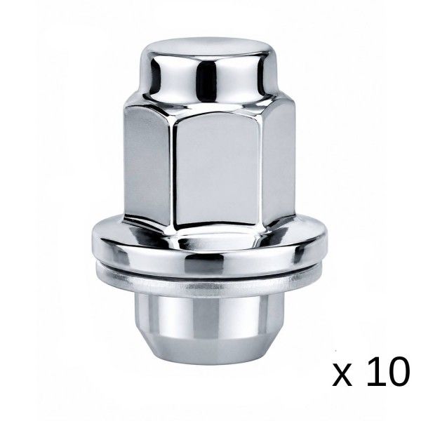 Chrome Mag Wheel Nuts - 10 Pack - 14mm x 1.5 Thread Chrome Mag Wheel Nuts - 10 Pack - 14mm x 1.5 Thread