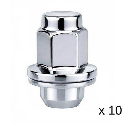 Chrome Mag Wheel Nuts - 10 Pack - 14mm x 1.5 Thread Chrome Mag Wheel Nuts - 10 Pack - 14mm x 1.5 Thread