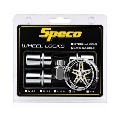 Chrome Mag Wheel Lock Nuts - Set of 4 with Washers & Key - 1/2 Chrome Mag Wheel Lock Nuts - Set of 4 with Washers & Key - 1/2" Thread
