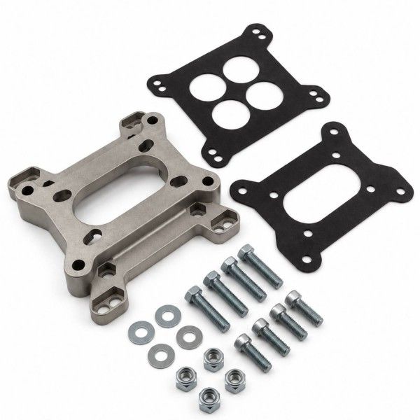 Carburettor Adaptor 2 Barrel Holley / Rochester to 4 Barrel Individual Port Manifold Carburettor Adaptor 2 Barrel Holley / Rochester to 4 Barrel Individual Port Manifold