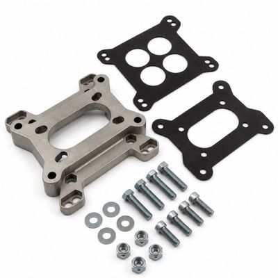 Carburettor Adaptor 2 Barrel Holley / Rochester to 4 Barrel Individual Port Manifold Carburettor Adaptor 2 Barrel Holley / Rochester to 4 Barrel Individual Port Manifold