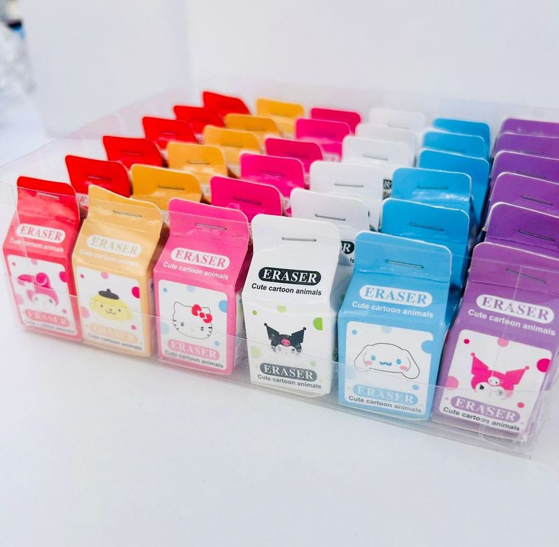 GOMAS DE BORRAR SANRIO - KAWAII - MINI BORRADORES EN CAJITA INDIVIDUAL