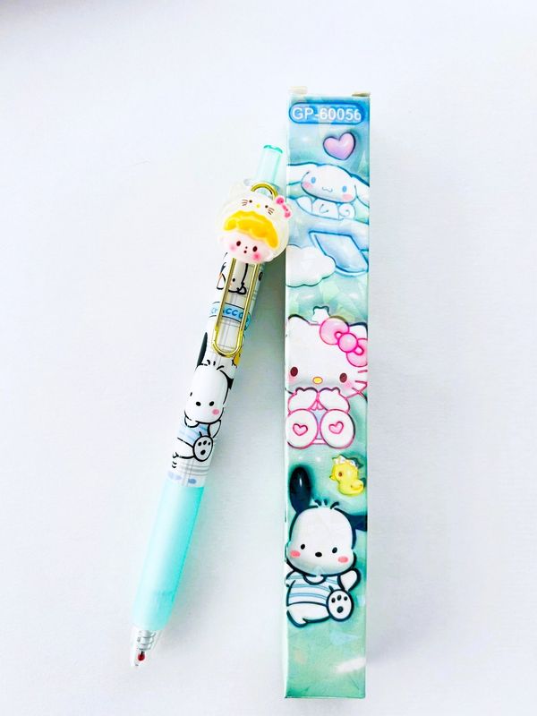 BOLIGRAFO GEL REETRACTIL NEGRO SANRIO - DISEÑO KAWAII