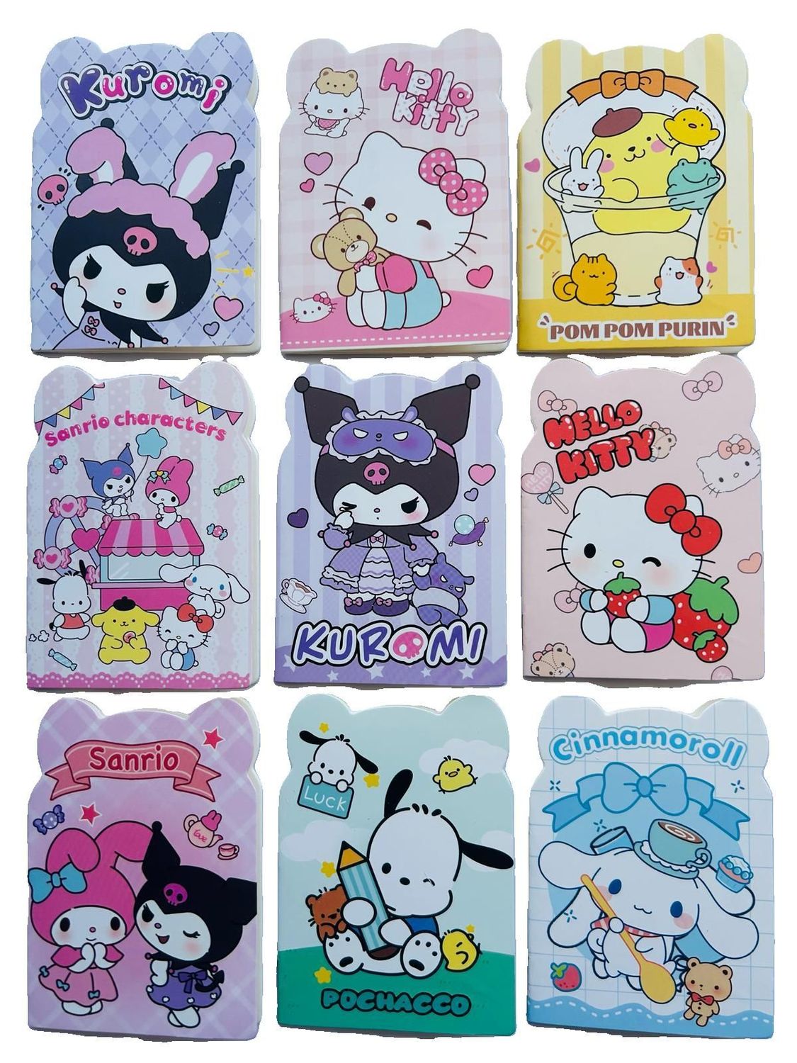 MINI CUADERNOS A7 SANRIO - RAYADO