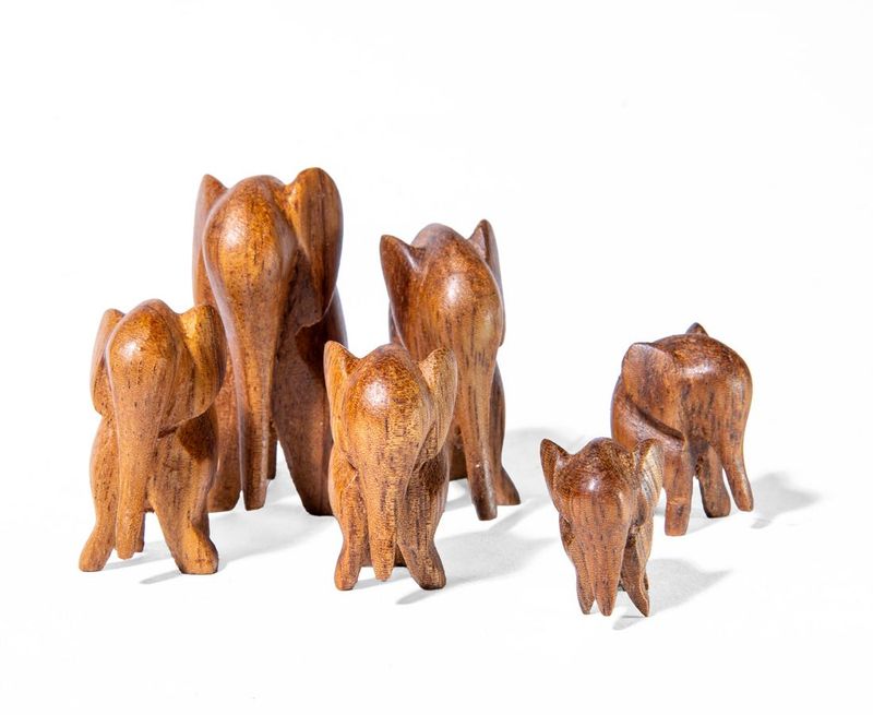 Wooden Elephant Sculpture