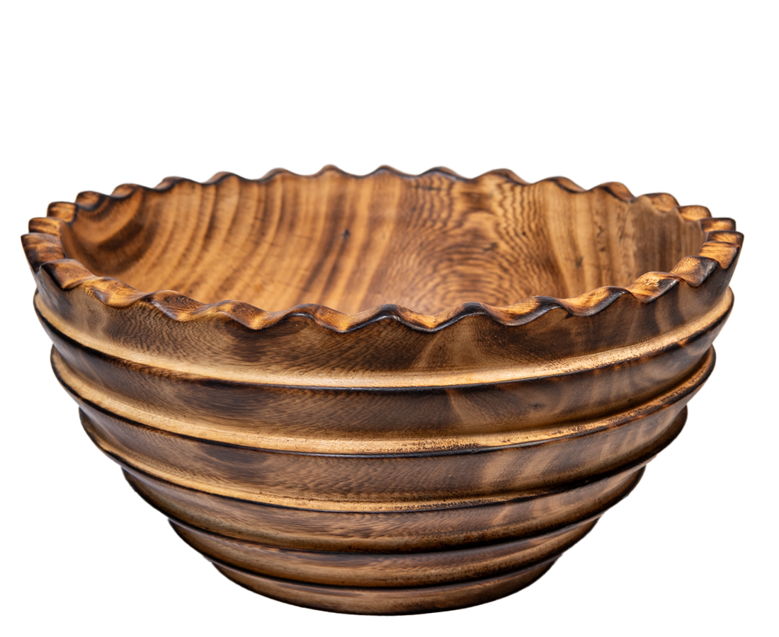 Hand Carved African Wooden Bowl (2)