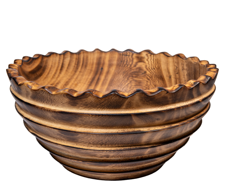 Hand Carved African Wooden Bowl (2)
