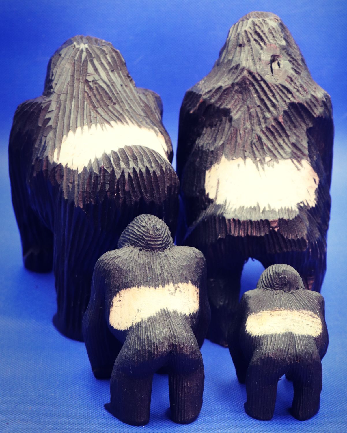 Hand Crafted Silver Back Gorilla Figure