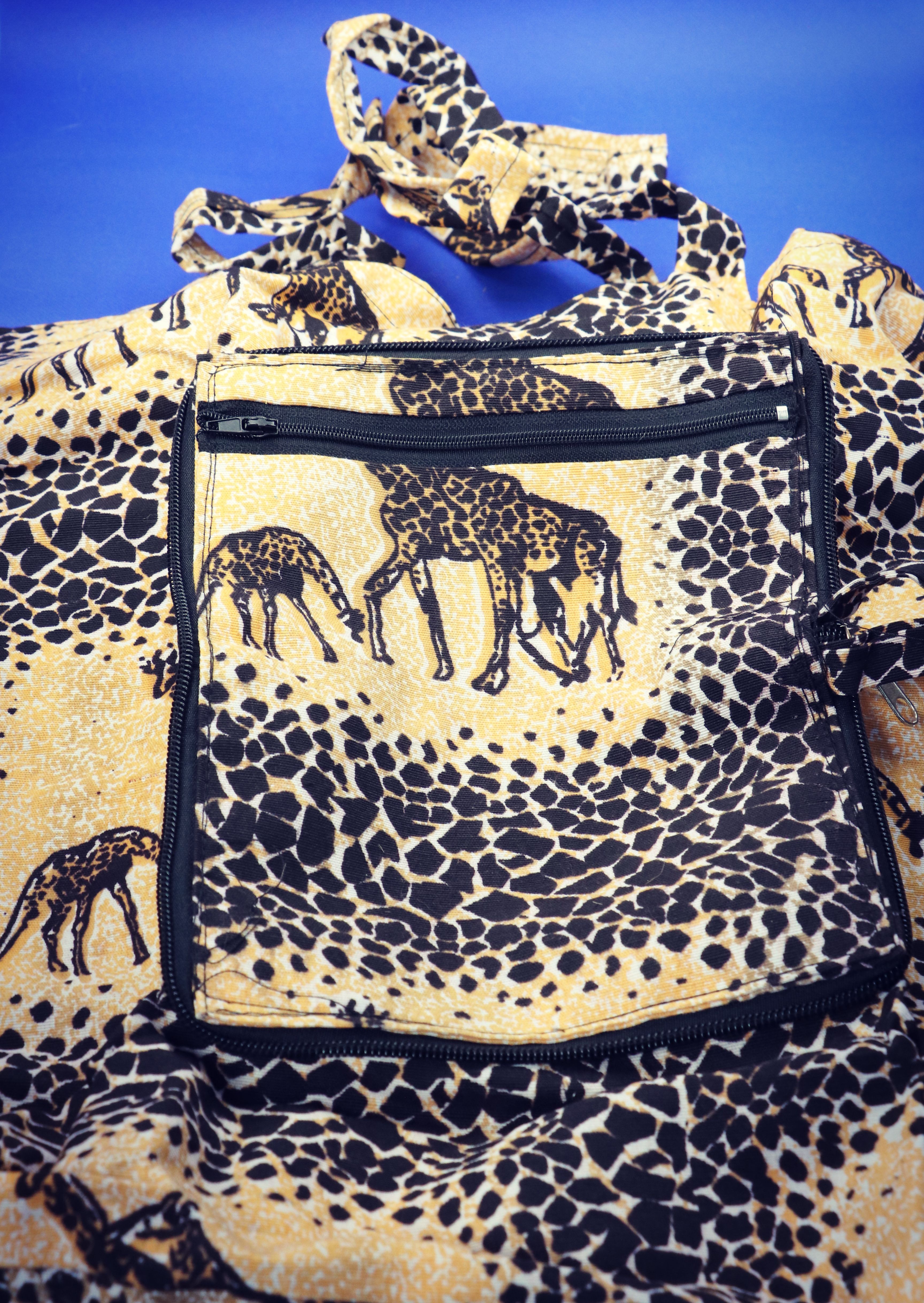 Hand Made Giraffe Wallet-to-Tote Bag