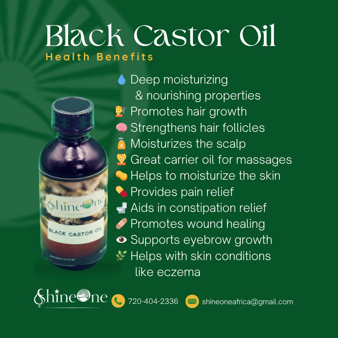 Black Castor Oil (Internal and external)