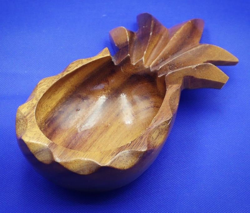 Pineapple Shaped Wooden Bowl