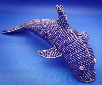South African Beaded Wire Dolphin