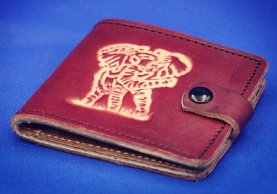 Personalized Real Leather Wallet Elephant Personalized Real Leather Wallet Elephant