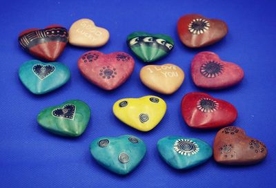Assorted Tiny Hand-Carved Stone Hearts