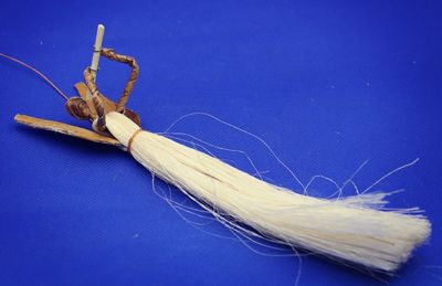 Angel with Flute Banana Bark Wings Sisal Fiber Dress Christmas Decoration Angel with Flute Banana Bark Wings Sisal Fiber Dress Christmas Decoration