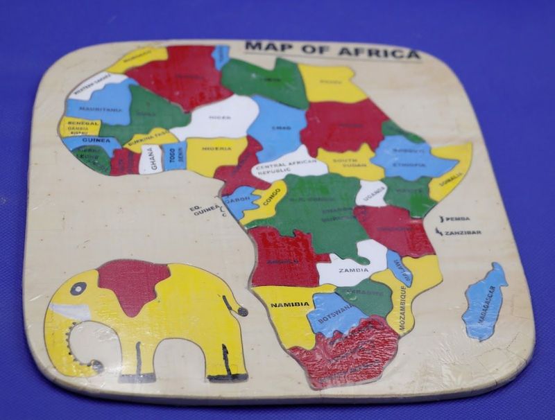 educational board map of Africa