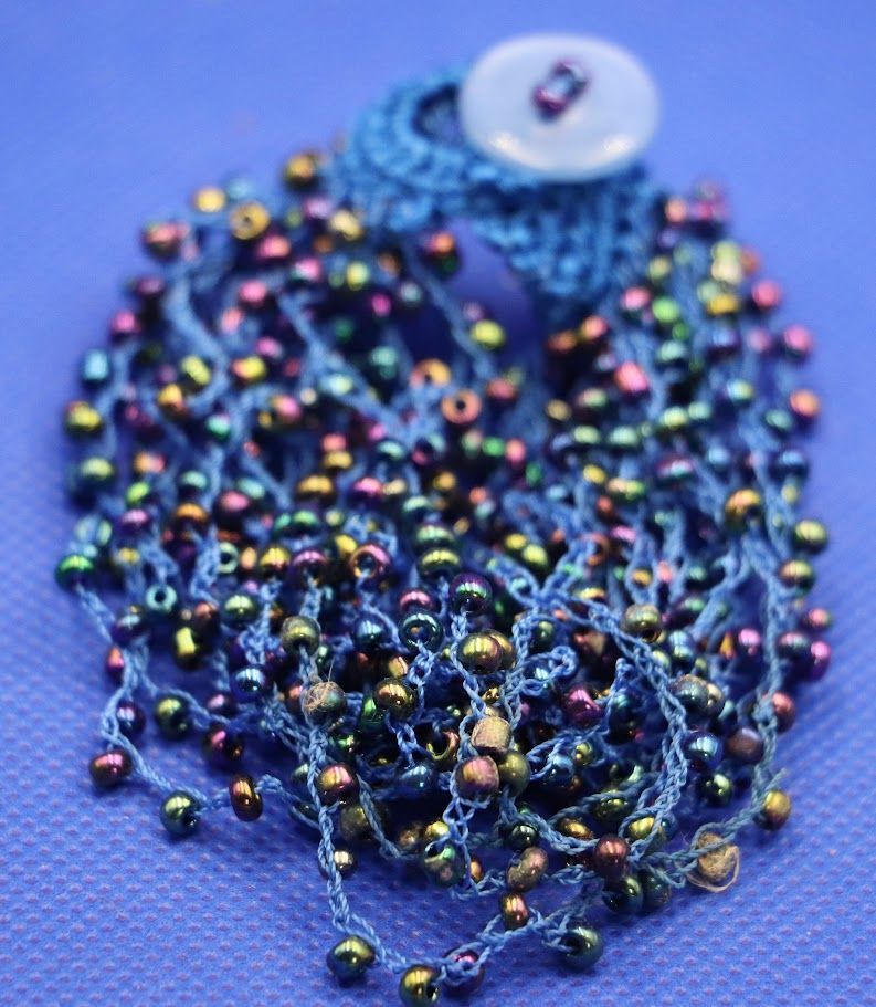 Multi Layered Beaded Button Bracelet