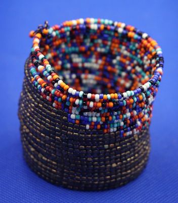 Vintage Multi-Color Bead Cuff Bracelet Vintage Multi-Color Bead Cuff Bracelet