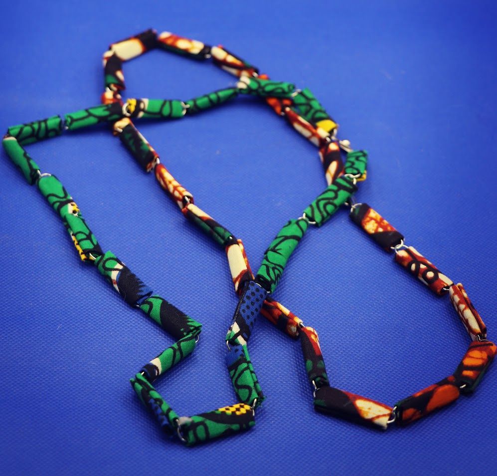 Kente Harmony Fabric Necklace