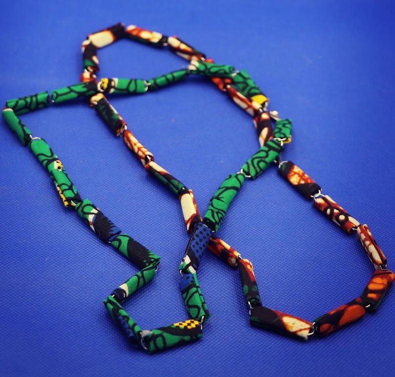 Kente Harmony Fabric Necklace