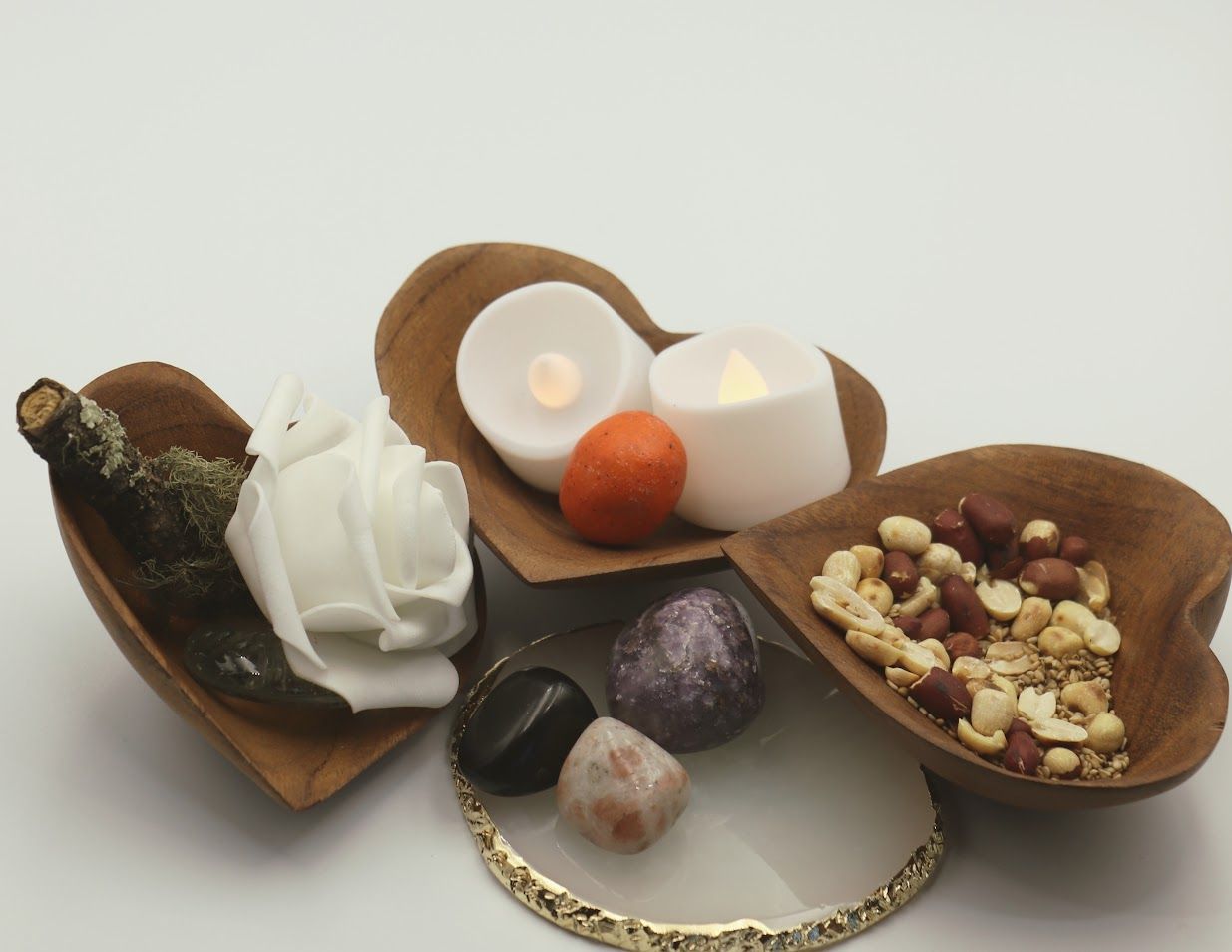 Heart Shaped Wooden Bowl