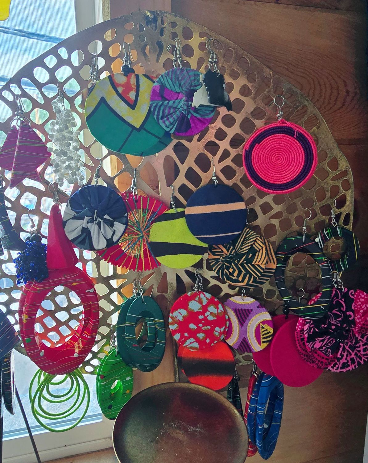 African Colorful Sun Earrings
