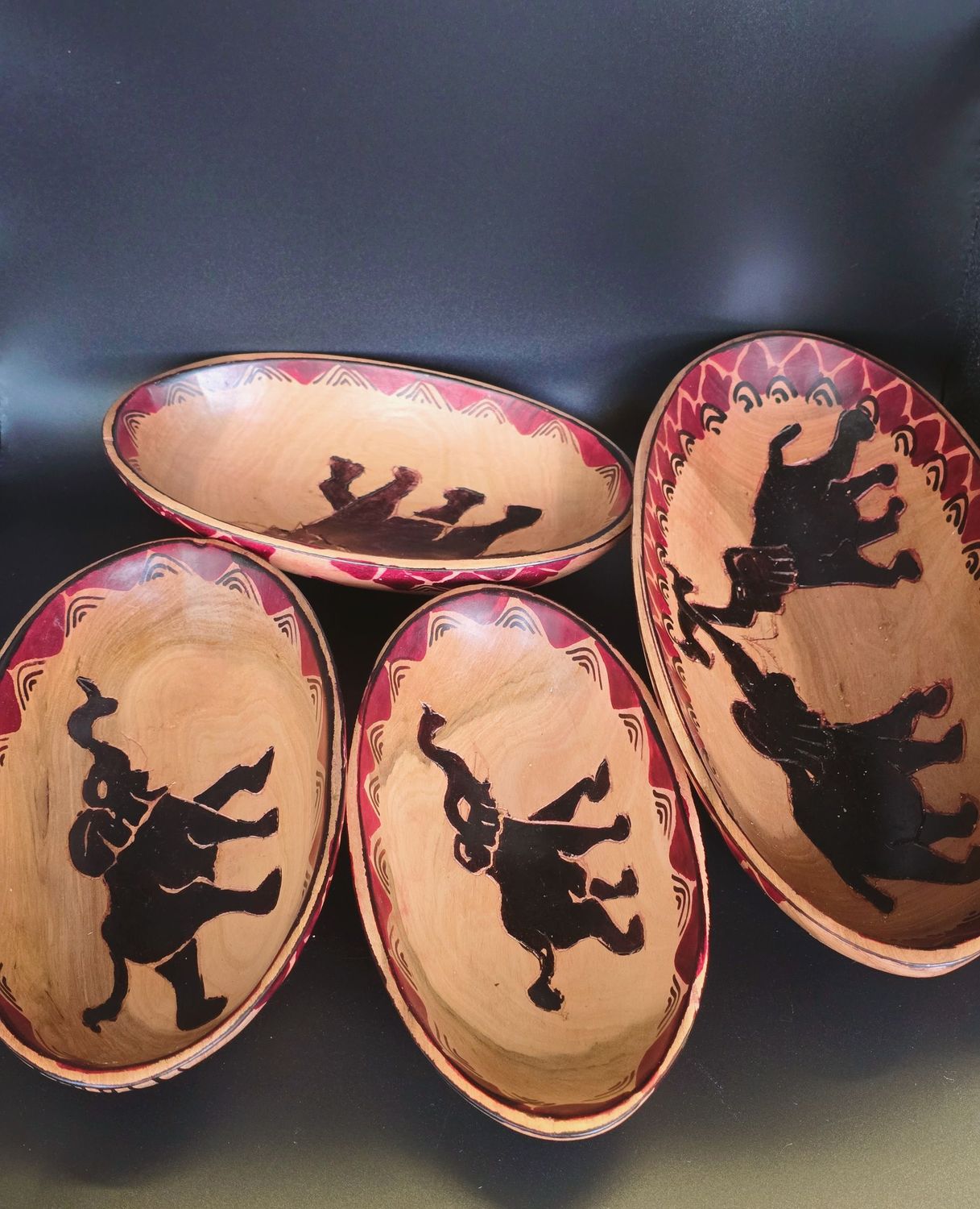 Oval Big Wooden Bowls