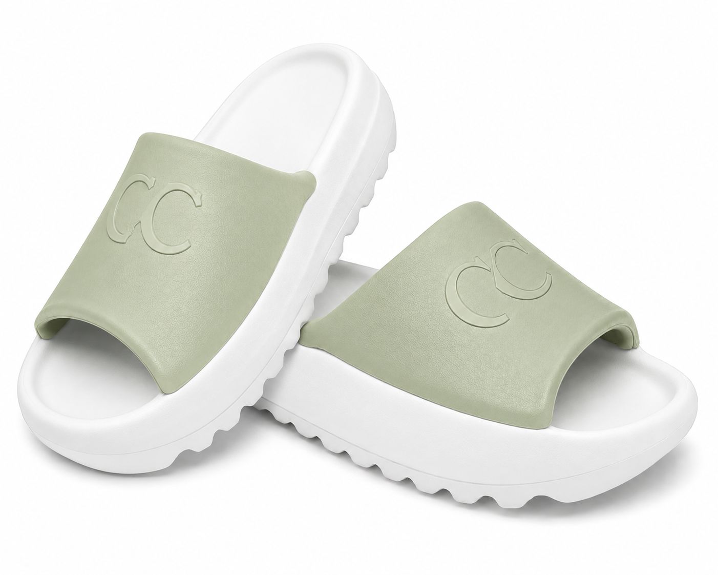 Light Green Top White Bottom