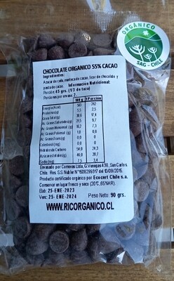 Chip de Chocolate Orgánico 55% Cacao