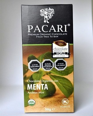 Chocolate Menta 60% cacao organico 50 grs.
