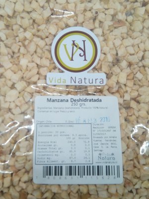 Manzana Deshidratada 250 grs.