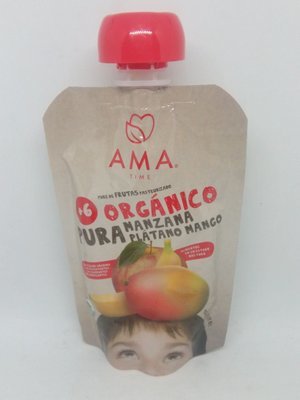 Ama Puré Manzana Plátano Mango Orgánico 90 grs.
