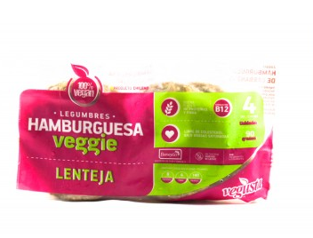 Hamburguesa de Lenteja Vegana 90 grs.