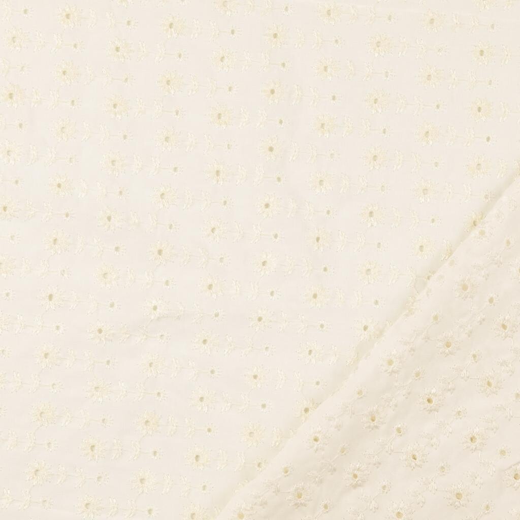 Viskosestoff mit Blumenstickerei