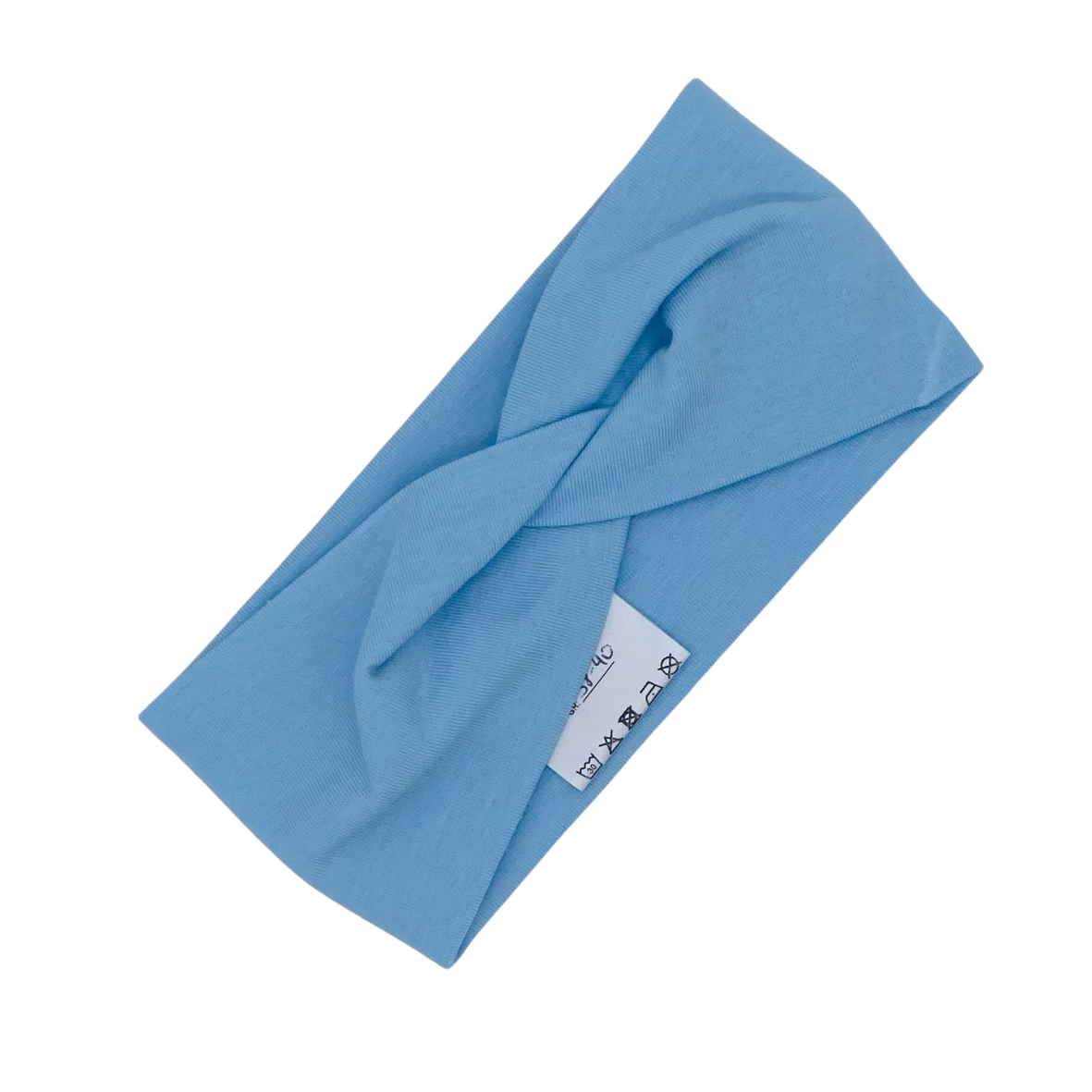 Knoten Stirnband in Hellblau div. Größen
