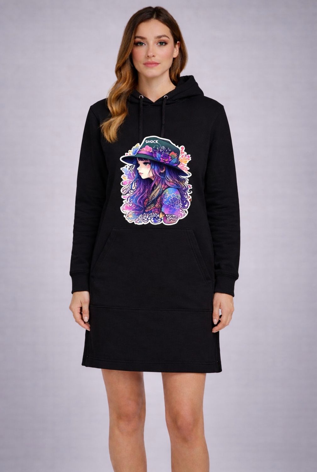 Shock Violet Muse Dress Black