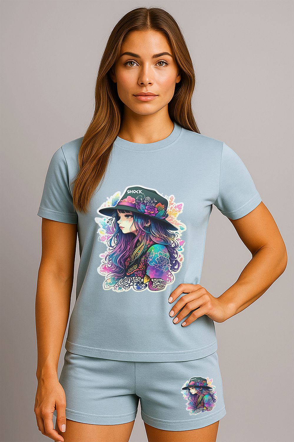 Shock Violet muse T-shirt Blue