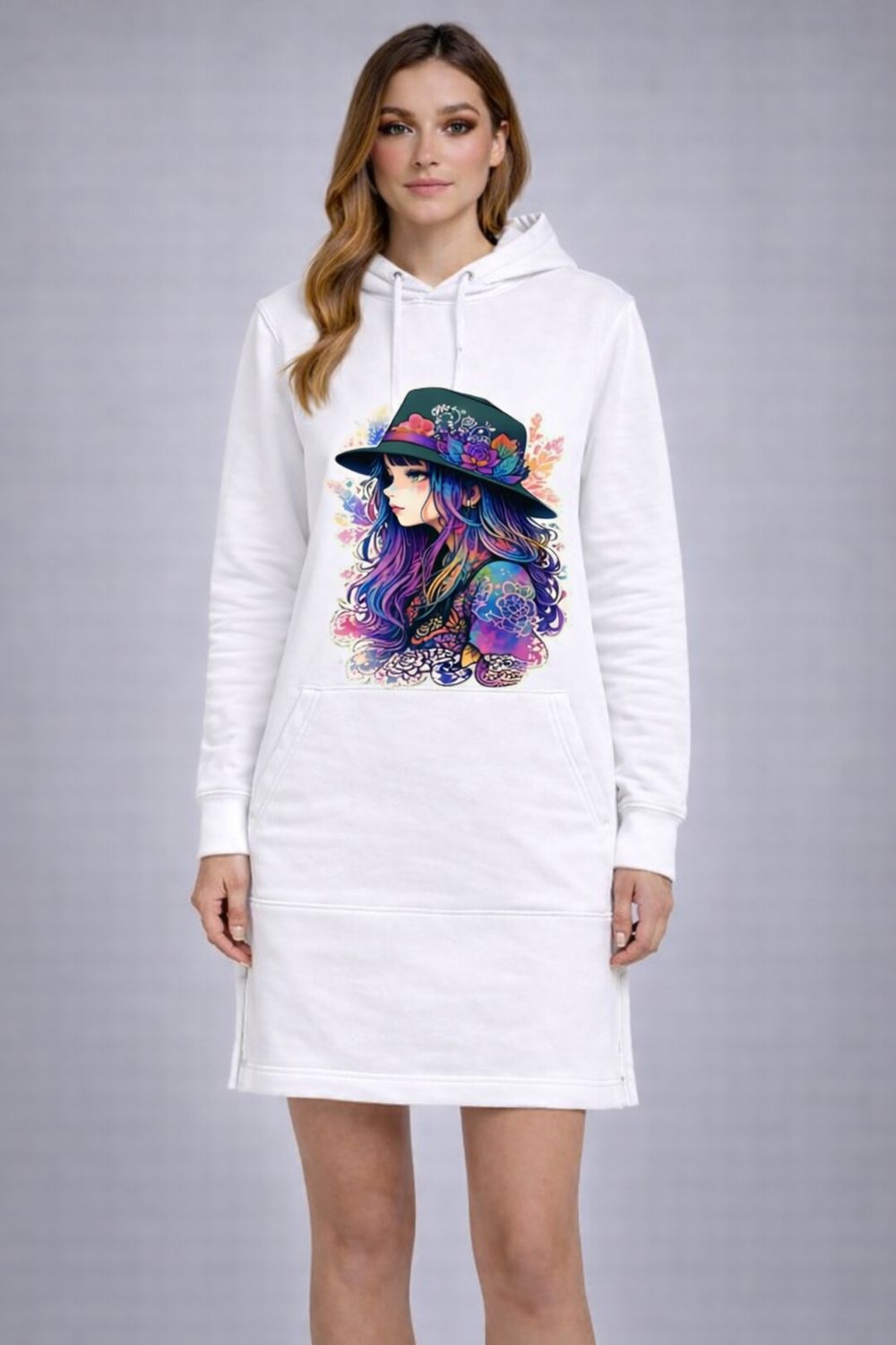 Shock Violet Muse Dress White